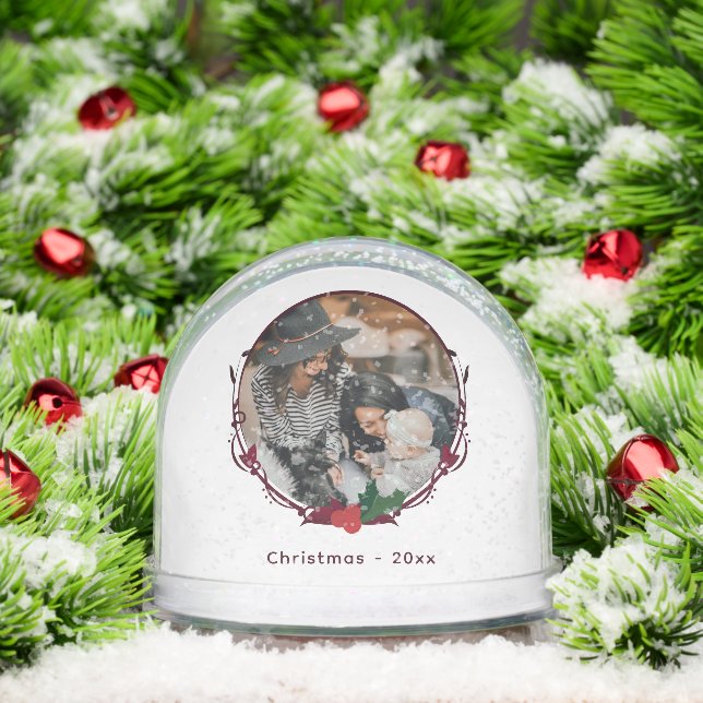 Family Photo Christmas Snow Globe (Christmas)