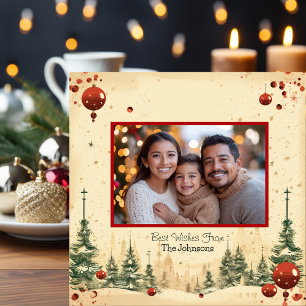 Family Photo Christmas  Tile