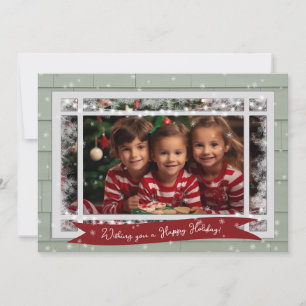 Family Photo Classic Happy Holiday Christmas Card