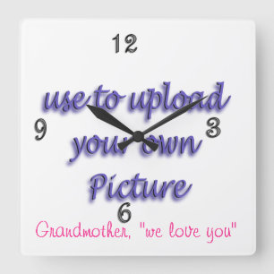 Family Photo Clock- customise and personalise Square Wall Clock