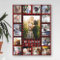 Family Photo Collage 15 + Name Red Buffalo Plaid