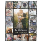 Family Photo Collage 15 Pictures + Name Black Easy