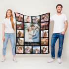 Family Photo Collage 15 Pictures + Name Black