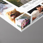 Family Photo Collage 15 Pictures + Name Grey White