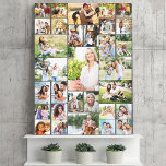 Family Photo Collage 31 Picture Dark Grey Canvas Print<br><div class="desc">Custom canvas photo gallery, showcasing 31 of your favourite pictures. This stylish gallery wrapped canvas wall art has a background colour palette of dark grey - but you are welcome to edit this selection to suit your home decor. The photo template will create the photo collage and display your uploaded...</div>