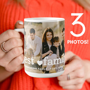Family Photo Collage 3 Photo Best Family Ever Cute Coffee Mug