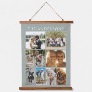Family Photo Collage 8 Images Custom Hanging Tapestry