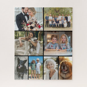 Family Photo Collage 8 Images Custom Jigsaw Puzzle
