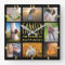 Family Photo Collage Add Name Template Gold Black