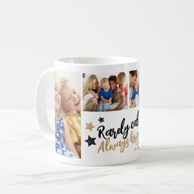Family Photo Collage Calm Bright Coffee Mug (Front Left)