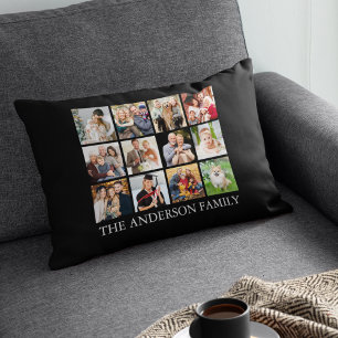 Family Photo Collage - Choose Your Colour Decorative Cushion