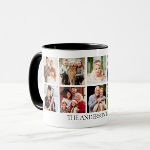 Family Photo Collage - Choose Your Colour Mug