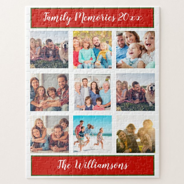 Family Photo Collage Christmas Gift Keepsake   Jigsaw Puzzle (Creator Uploaded)