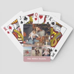 Family Photo Collage Classic Playing Cards