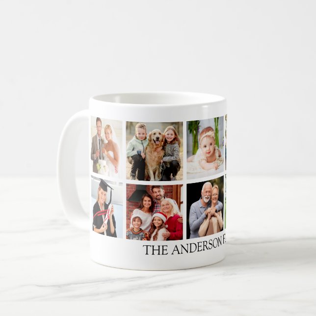 Family Photo Collage Coffee Mug (Front Left)