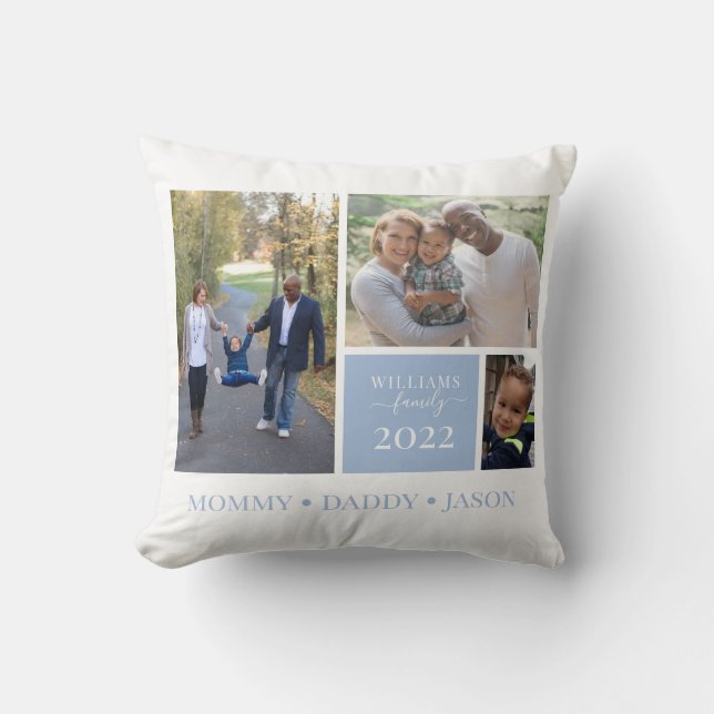 Family Photo Collage Cushion (Front)