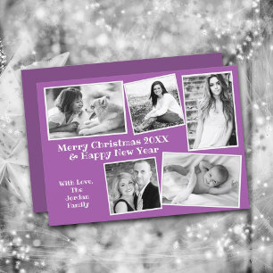 Family Photo Collage Custom Christmas Holiday Card