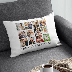 Family Photo Collage Decorative Cushion