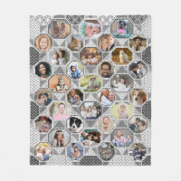 Family Photo Collage Easy Grey Quilt Look 35 Pics