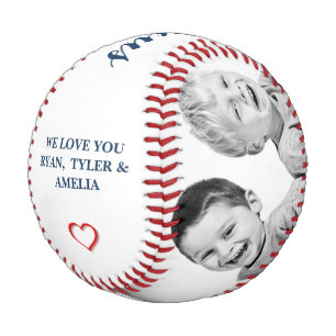 Family Photo Collage Father`s Day Baseball