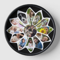 Family Photo Collage Flower Black and White Easy