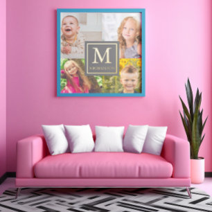 Family Photo Collage Foil Prints