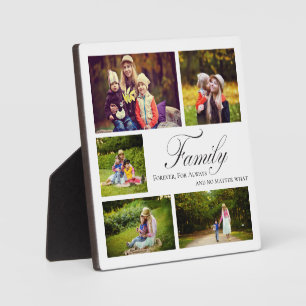 Family Photo Collage Forever Always Personalised Plaque