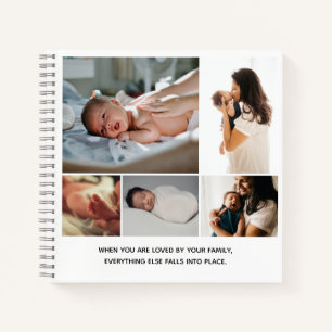 Family Photo Collage Happy New Year Notebook