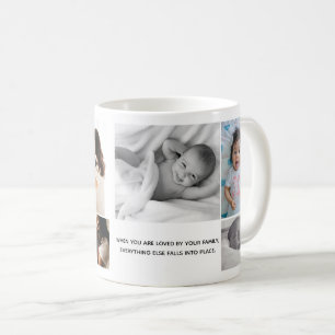 Family Photo Collage Inspiring Message Coffee Mug