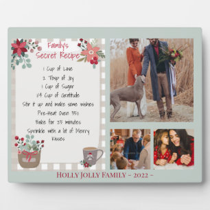 Family Photo Collage Keepsake Recipe Holiday  Plaque