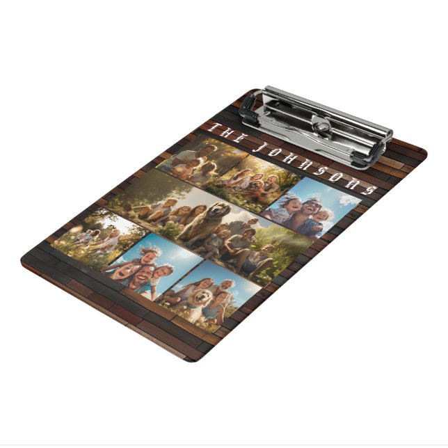 Family Photo Collage Mini Clipboard (Angled3)
