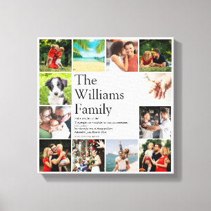 Family Photo Collage Modern Definition  Canvas Print