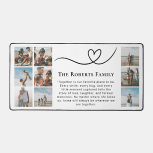 Family Photo Collage Peel And Stick Photo Desk Mat