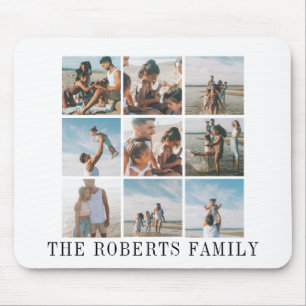 Family Photo Collage Peel And Stick Photo Mouse Mat