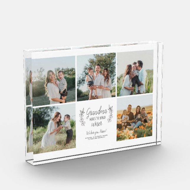 Family photo collage personalised love you grandma (Left)