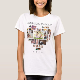 Family Photo Collage (Personalize Photo & Text) T-Shirt