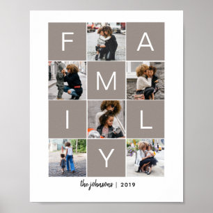 Family photo collage print
