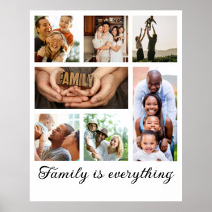 Family photo collage reunion perfect gift poster
