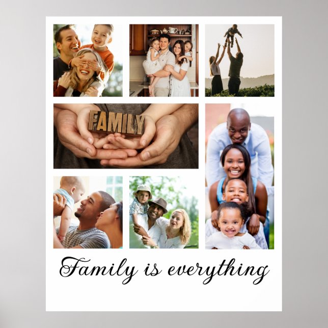 Family photo collage reunion perfect gift poster (Front)