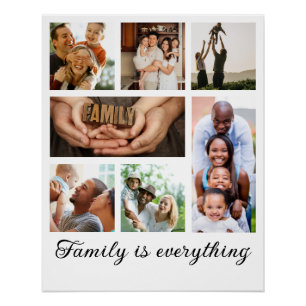 Family photo collage reunion perfect gift poster