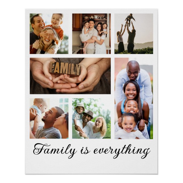 Family photo collage reunion perfect gift poster (Front)