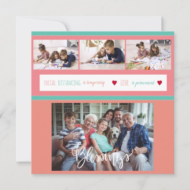 Family photo collage stay at home love message (Front)