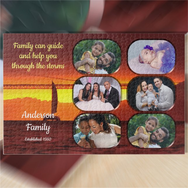 Family Photo Collage Sunset 1124 Jigsaw Puzzle (Creator Uploaded)