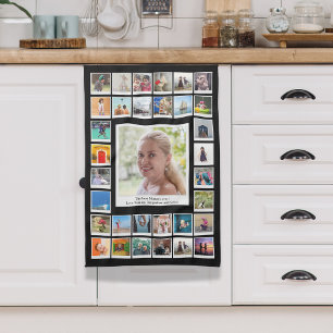 Family Photo Collage Tea Towel