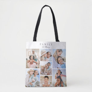 Family Photo Collage Tote Bag