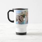 Family Photo Collage with 5 Photos and Name Travel Mug (Left)
