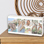 Family Photo Collage with 5 Photos and Name Wooden Box Sign<br><div class="desc">Personalise this handy travel mug with your favourite photos from your family reunion or vacation. The template is set up ready for you to add up to 5 photos, displayed as 3x vertical portrait and 2x square / instagram format. You can also further customise with a name (or place), which...</div>