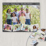 Family Photo Collage with Zigzag Photo Strip Jigsaw Puzzle<br><div class="desc">Create your own jigsaw puzzle with your own custom text and some of your favourite family photos. The template is set up ready for you to add five photos, wording and the year, if you wish. The sample wording reads "Fresh Air .. Happy Days .. Woodland Walks" which you can...</div>