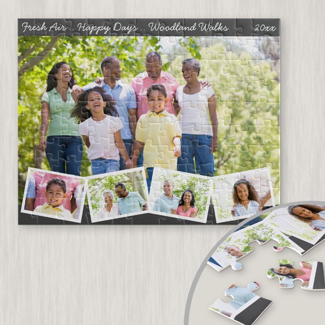 Family Photo Collage with Zigzag Photo Strip Jigsaw Puzzle (Creator Uploaded)