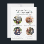 Family Photo Collage Year in Pictures Christmas Holiday Card<br><div class="desc">A Year to Remember Christmas Family Photo Collage Card that you can easily add your story photos of milestones that happened during the year. Perfect for family and friends to stay on track with your life's achievements while wishing them a great holiday season.</div>